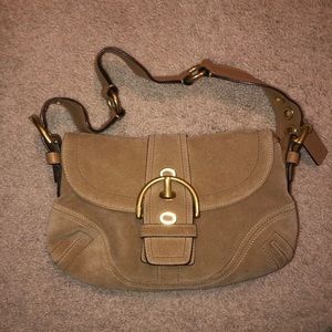 suede coach purse